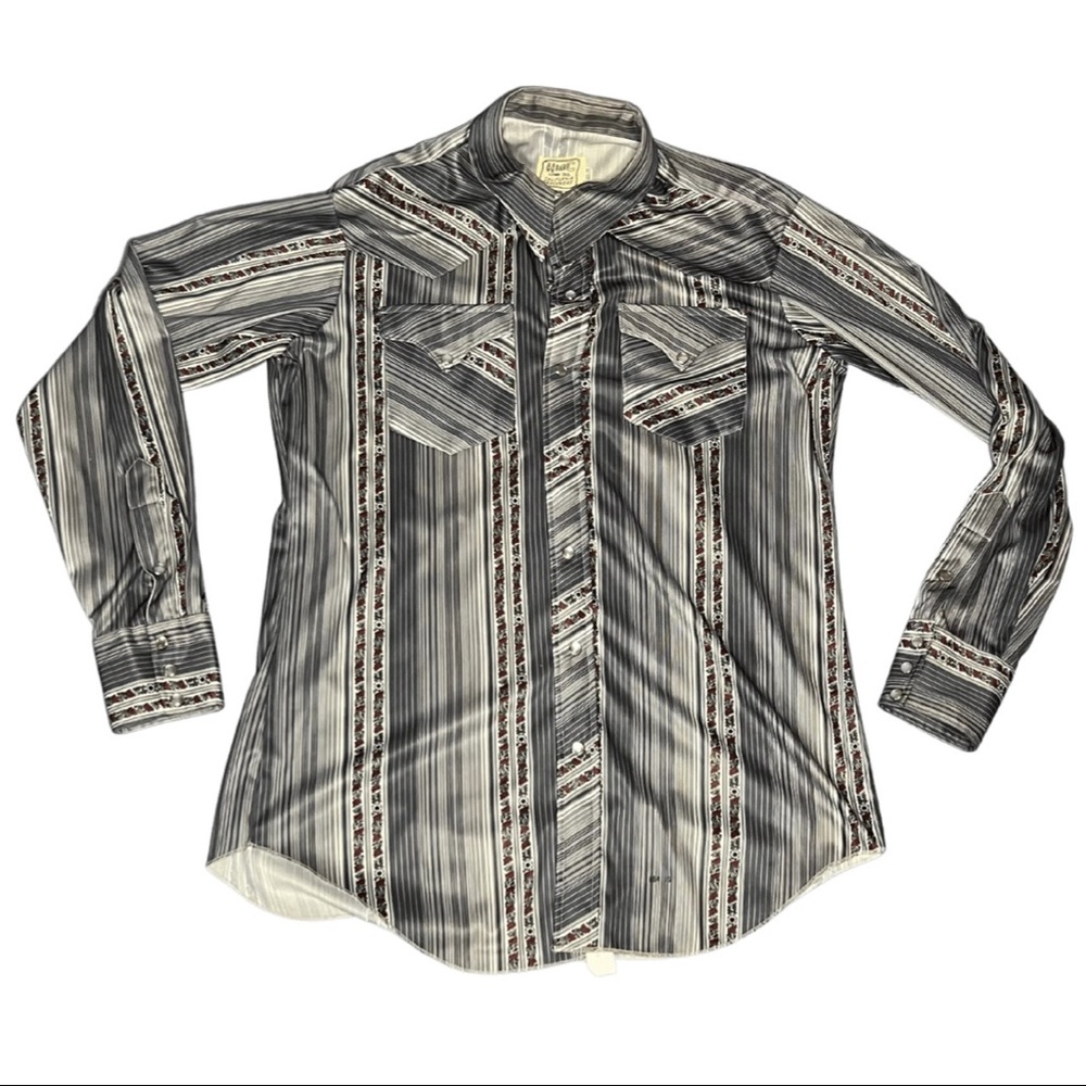 Silk pearl snap button up